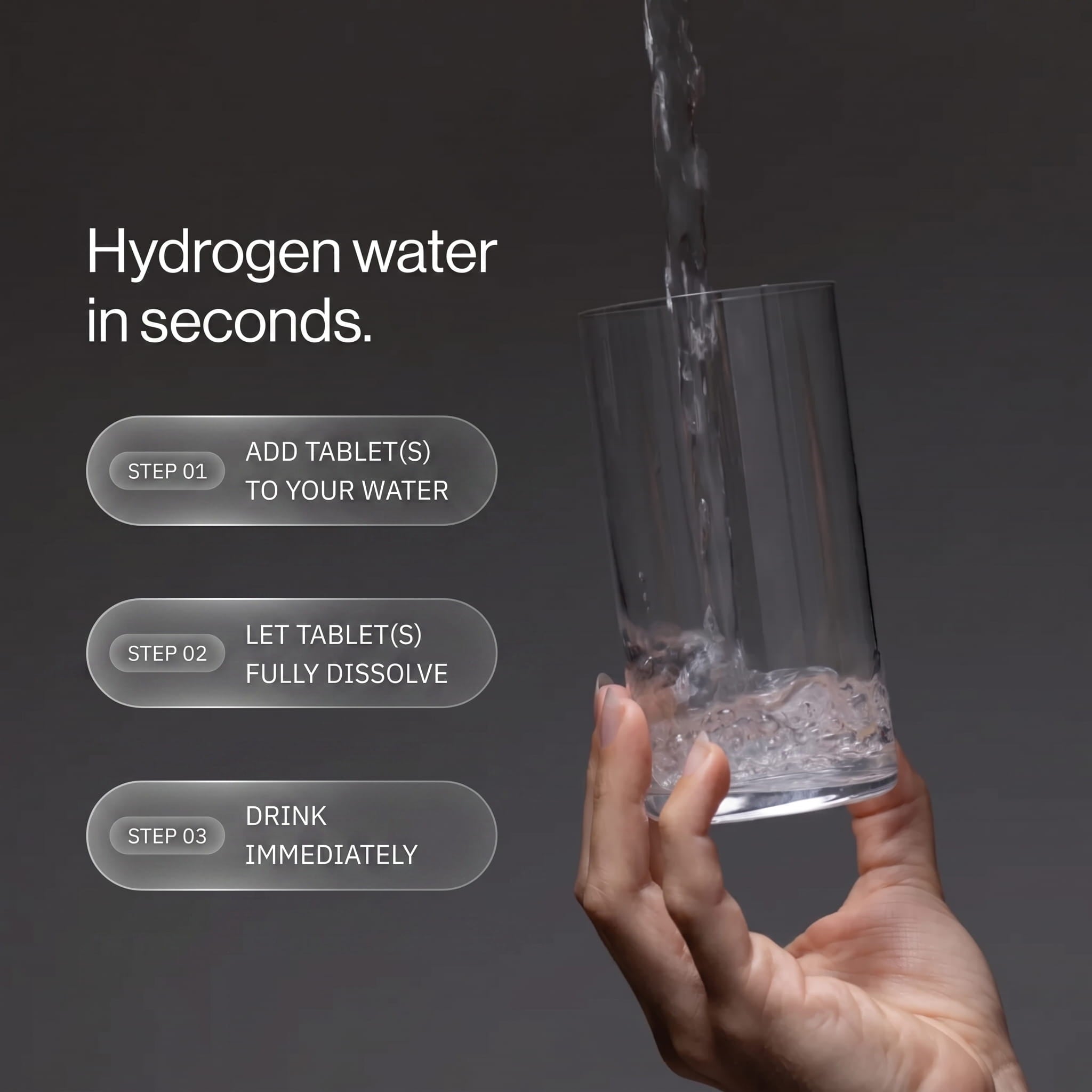 Hydrogen Drinking Tablets Lemon-Lime